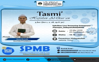 Menggema di Malam yang Berkah: Hamza Bin Luthfi Sukses Tasmi' 5 Juz di Pesantren Hidayatullah Jakarta Timur